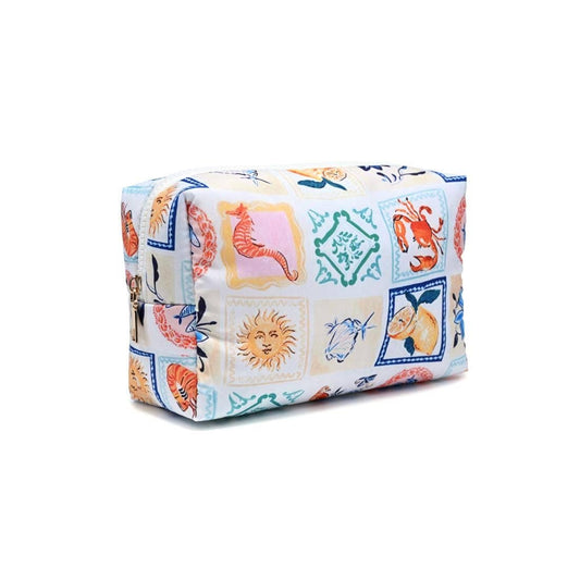 Coastal Postcard and Mediterranean Escape Cosmetic Bag