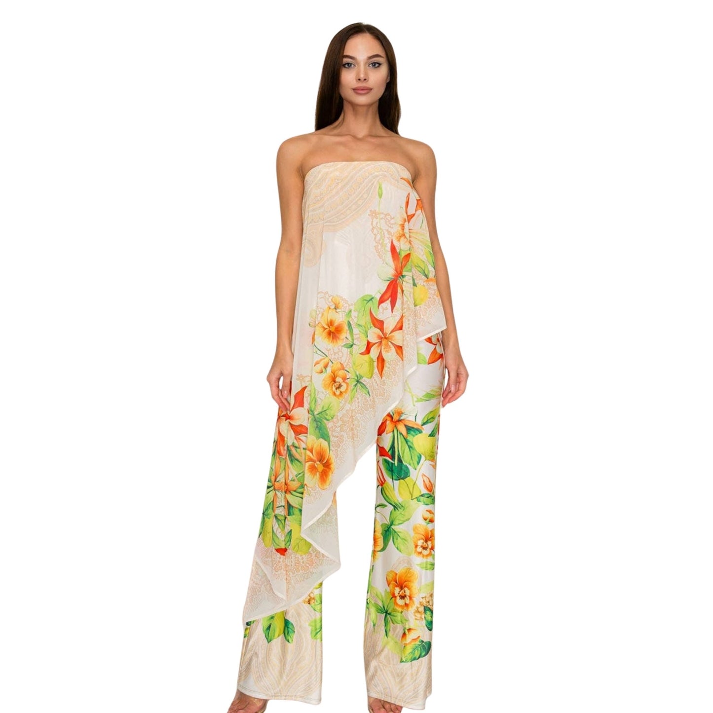 Isla Paradise Strapless Jumpsuit