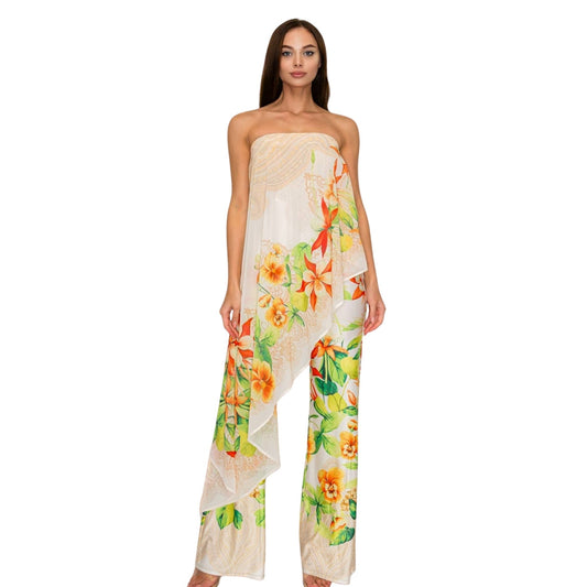 Isla Paradise Strapless Jumpsuit